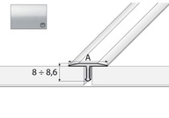 EFFECTOR Spojovacia lišta A55 18mm 1m strieborná