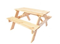 Stół z ławkami , zestaw 4 osobowy, 150cm WYPRZEDAŻ, gruba deska