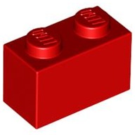 LEGO Klocek - brick 1x2 (3004) czerwony 30szt