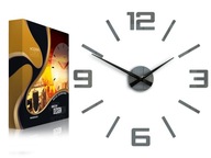 Nástenné hodiny SILVER XL v šedej farbe 60cm DIY