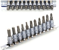Набор 11 bitow на nasadkach 1/4" bity torx