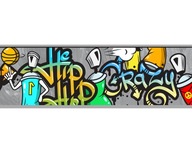 Samolepiaci dekoratívny prúžok na stenu Deco Border 83 grafiti