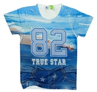 BLÚZKA T-shirt TRUE STAR 6 cca 110/116 cm WHITE