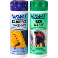 Nikwax TECH Wash 300ml Mydło + TX. Direct Wash-In 300ml Impregnat ZESTAW
