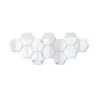 Zrkadlo Náplasť Medu 40cm Veľké 3mm Hexagon Dekor