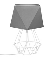 Nočná lampa LOFT tienidlo Diamond drôtené biela/sivá