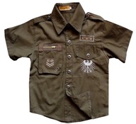 Košeľa MILITARY SOLIDER 6 cca.116 BROWN