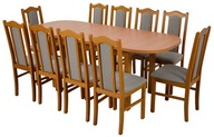 10 Krzeseł + Stół Rozkładany 80x160/200