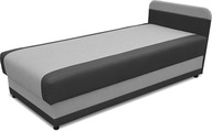 Pohovka posteľ pružinová posteľná nádoba Talig 80x180 Grafit/Sivá