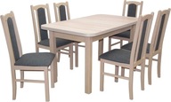 rozkładany stół do salonu z 6 krzesłami zestaw