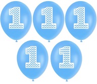 Balony 1 Niebieskie 5szt. na Roczek 30cm Urodziny