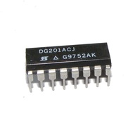 Rozloženie DG201ACJ SPST Analog Switch DIP16 Siliconix