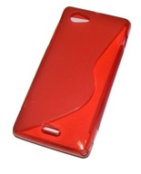 Etui S-CASE GUMA do Sony Xperia J ST26i czerwony