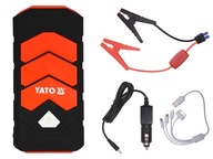 Yato оборудование пусковое внешний аккумулятор  jump стартер 9000mah 12v 400a фонарик