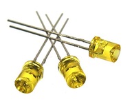 Dioda LED 5mm 15mcd żółta transparent - 3 sztuki