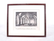 Zamek w Malborku Ramka Mahoń 17x12cm (31x27cm)