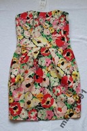 NEW LOOK SUKIENKA GORSETOWA KWIATY MAKI S 36