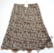 VIYELLA SPÓDNICA HAFTY KWIATY LEN 40 L