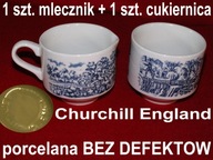 cukiernica mlecznik porcelana angielska niebieska