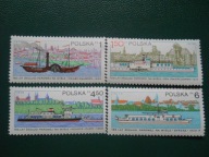 Polska - Fi. 2485-88 - żegluga parowa na Wiśle **
