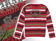 SPYKAR JEANS * SWETER w paski NADRUK * S-M