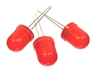 Dioda LED 10mm 200mcd czerwona dyfuzyjna - 20 sztuk