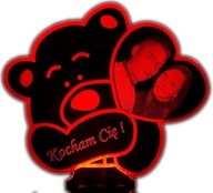 WALENTYNKI PODŚWIETLANA STATUETKA MIŚ 14 LUTY LED