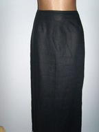 NOWA spodnica CZARNA 100% LEN MAXI 38 40