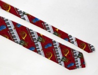 krawat LEONARDO - Muzyczny w INSTRUMENTY -jak NOWY