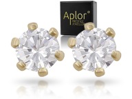 Złote Kolczyki Szpilki sztyft Kryształy Swarovski PUDEŁKO na prezent STAL