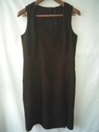 Sukienka princeska brązowa, żakardowa- 40/42