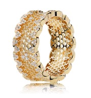 PIERŚCIONEK PANDORY SHINE ZŁOTY PLASTER MIODU