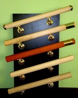 Poręcz drewniana omega okrągła Pochwyt złoto chrom