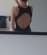 Sukienka z cekinami na sylwestra S/M gołe plecy