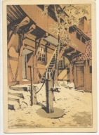 DUŃSKIE PODWÓRKO STUDNIA LITOGRAFIA 1937