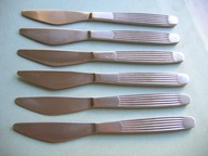 GERLACH = NOŻE obiadowe wz PASECZKI bez PIŁECZKI - komplet 6 sztuk .... !!!