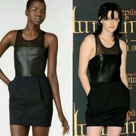 ELIZABETH AND JAMES MAŁA CZARNA SKÓRA NATURALNA