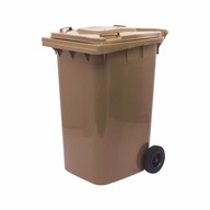 Pojemnik, kubeł, kontener plastik Jestic 240l brązowy