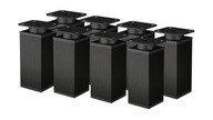 8 X NASTAVITEĽNÉ NOŽKY NÁBYTKU 120 MM ČIERNA
