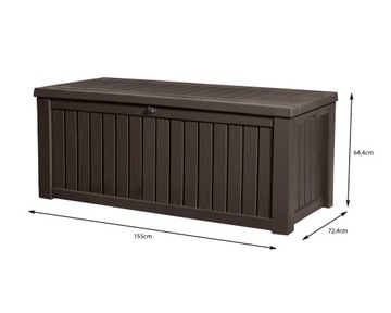 Garden Balcony BOX Вместительный садовый ящик для хранения на балконе ROCKWOOD 570 л