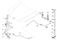 фото thumb №9, Bmw оригінальний номер 51237060529 трос капот кришка двигуна задня