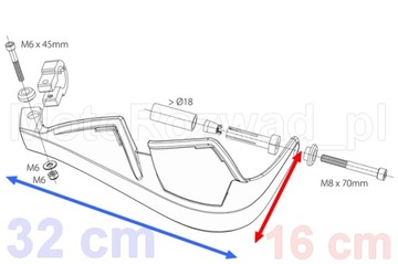 Suzuki DR-Z 125 400 350 Защита рук Поручни