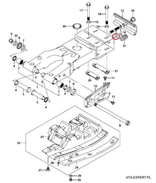 ВИНТ НАТЯЖЕНИЯ ЦЕПИ SUZUKI LTZ KFX 400 OEM FV