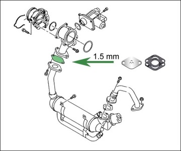 Заглушка EGR 1.9 2.5 TDi VW Jetta Touran T5