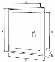 БЕЛАЯ МЕТАЛЛИЧЕСКАЯ ПРОВЕРЬТЕ ДВЕРЬ 50x80 КРЫШКА