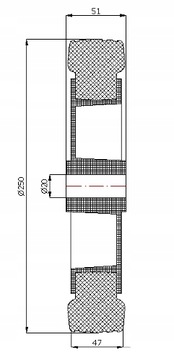 КОЛЕСА диаметром 250 мм, ПЛАСТИКОВЫЕ И РЕЗИНОВЫЕ КОЛЕСА -99T/20