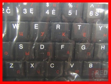 RED Klawiatura Unitek Rosyjska Ultra Flat Cyrylica