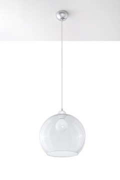 Lampa Sufitowa Wisząca Kula Zwis BALL Transparent nowoczesny do salonu