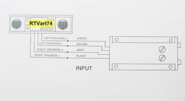 KONWERTER SYGNAŁU AUDIO RCA BRAK WYJ NA WZMACNIACZ