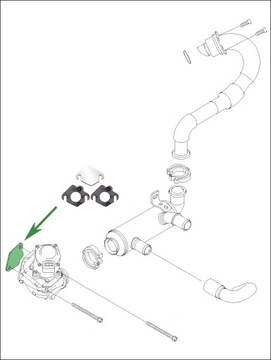 Заглушка EGR VOLVO C30 S40 S80 V50 V70 1.6D